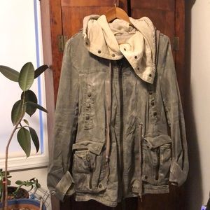 All Saints Double Hooded Utility Jacket